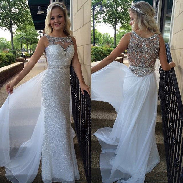 White see best sale through prom dress