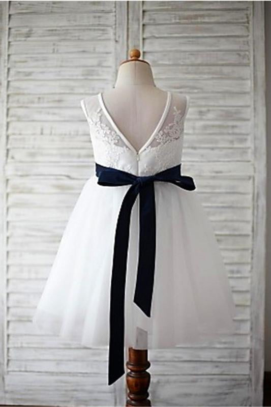 Black Dress with Blue Sash