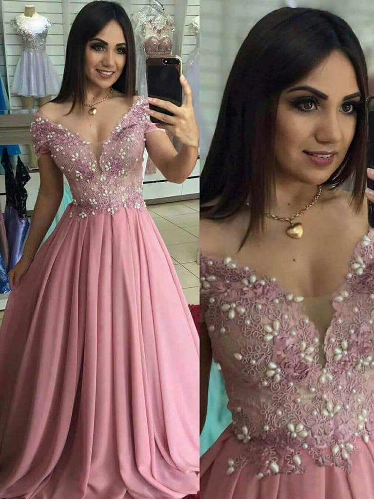 Long Sleeves Pink Maternity Prom Dresses For Photograph Evening Dress –  Laurafashionshop