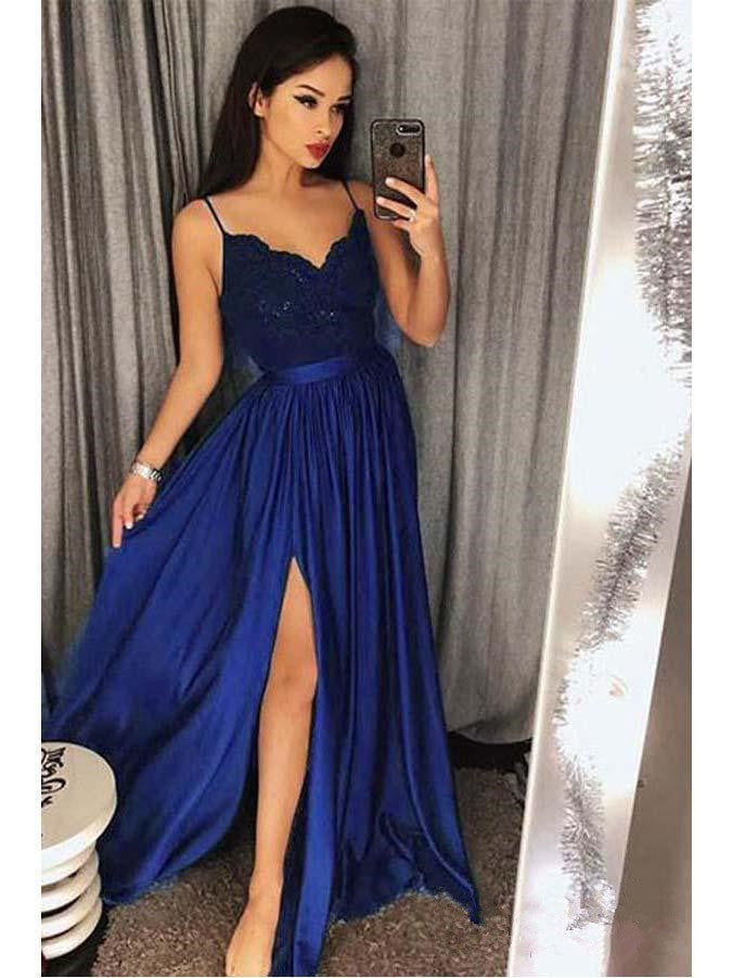 Royal blue fancy store dress