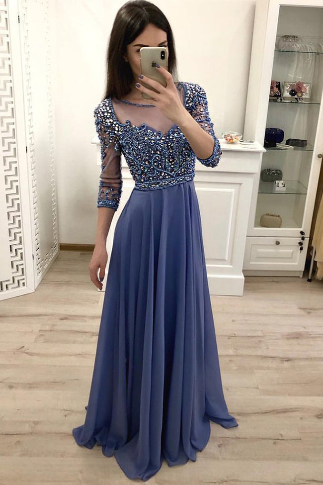 Strapless Sky Blue Empire Waist Long Prom Dresses Formal Evening Dress –  Laurafashionshop