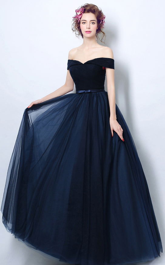 simple blue gown