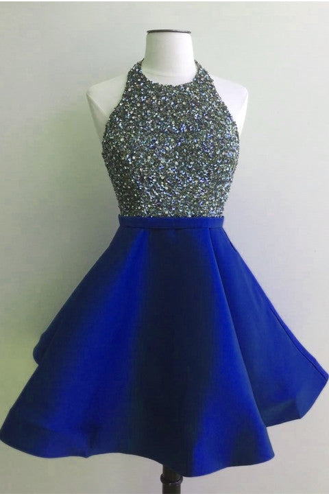 Royal Blue Homecoming Dress, Short Prom Dress ,Winter Formal Dress