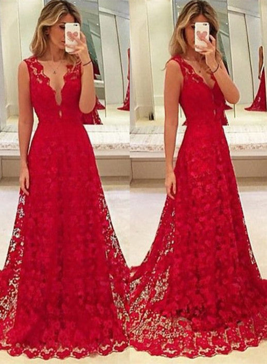 Sexy Red Lace Dress