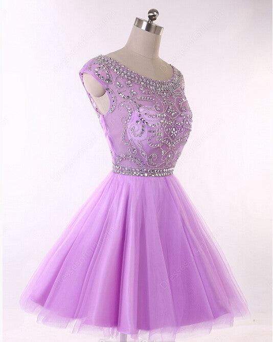 Short Purple Prom Dresses Under