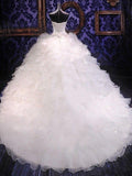 Lace Strapless Wedding Dresses Ball Gown/Duchess