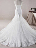 Tulle Lace Strapless Mermaid Trumpet Bridal Wedding dresses